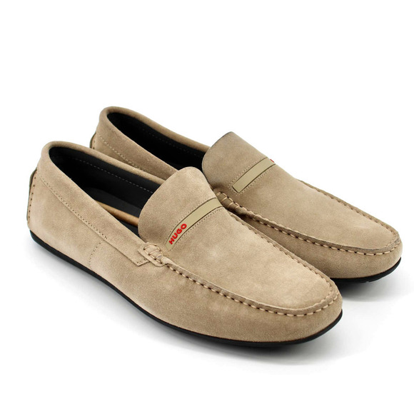Hugo Boss Modern Dandy Moccasins Mens Size in Light Beige NEW